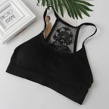 Женское модное нижнее белье, кружевной вышитый красивый топ без косточек, чистый цвет, женский топ без косточек