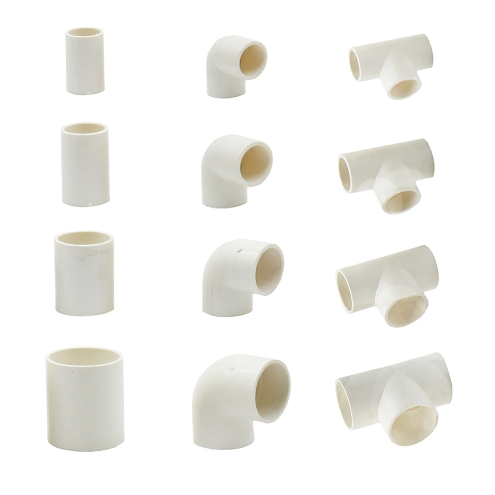 Pvc Tube Connector 20/25/32/40/50/63/75mm Tee Elbow Straight Joint Plastic Welding Coupler Farm