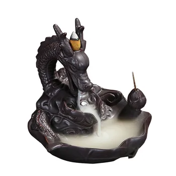 

Porcelain Backflow Ceramic Incense Burner Holder Buddhist Buddhist Home Office Decoration