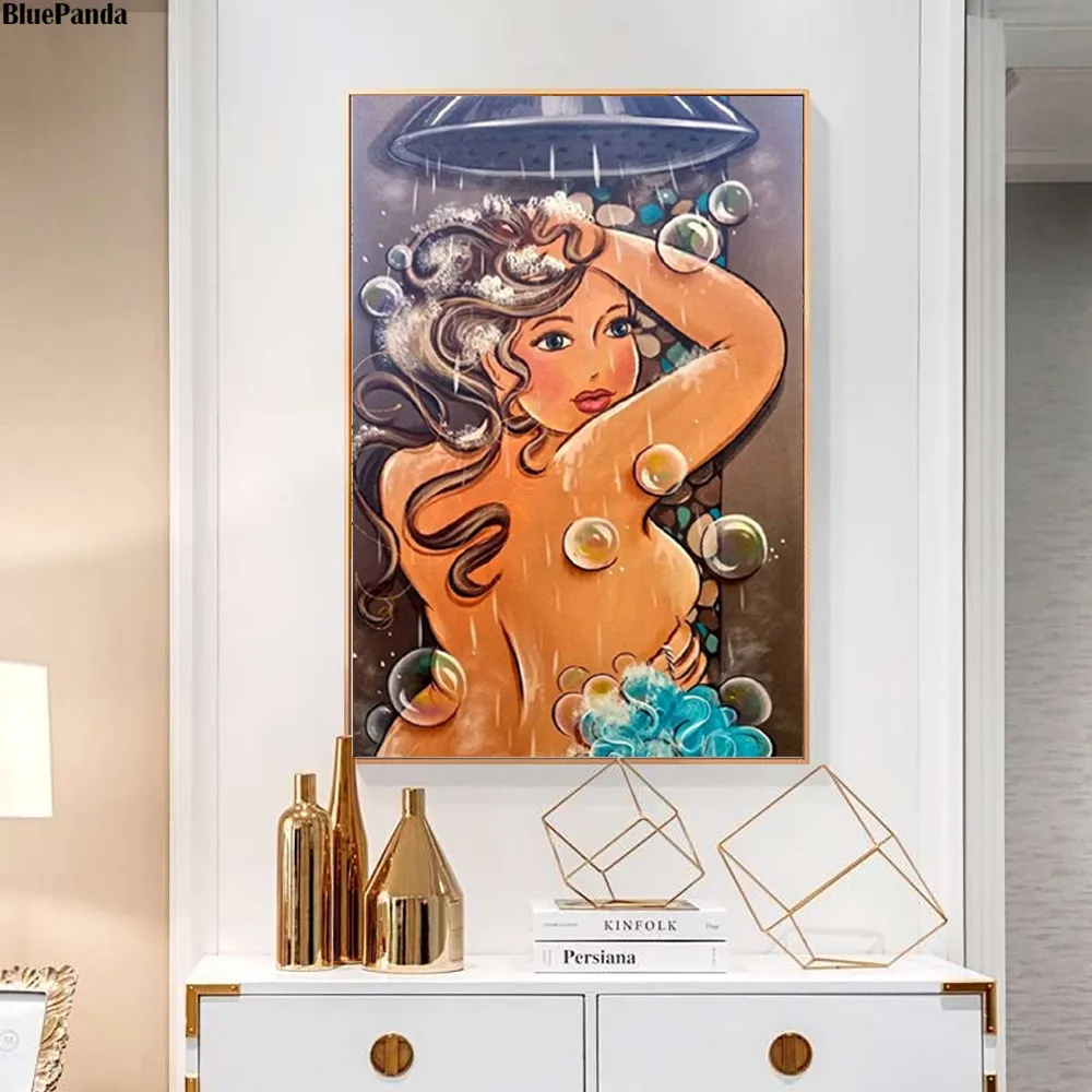 Fat Ladys Life Shower Настенная картина в скандинавском стиле искусство холст