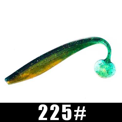 FTK Fishing Lure Soft Lure Shad Silicone Bait Odor Attractant Artificial Bait 90mm 120mm 160mm T-tail Wobblers Swimbait - Цвет: 225