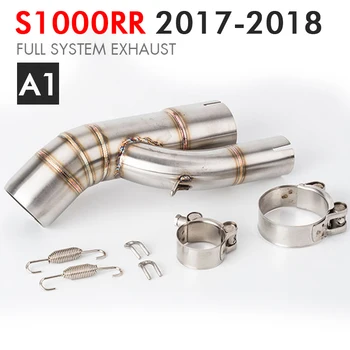 

S1000RR Motorcycle Exhaust Pipe Accessories Muffler escape moto Adapter Connector S1000R S1000XR 2017 2018 RR XR Middle Pipe