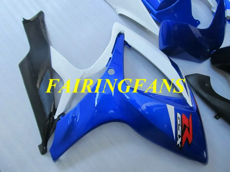 Литья под давлением обтекателя тела для GSXR600 750 K6 06 07 R 600 GSXR750 2006 2007 синие белые Обтекатели Кузов+ подарки SC67