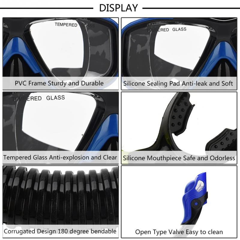 Yon Sub профессиональная маска для дайвинга, трубка, противотуманные очки, очки, набор, оборудование для плавания, трубка, дыхательная трубка, защита для глаз