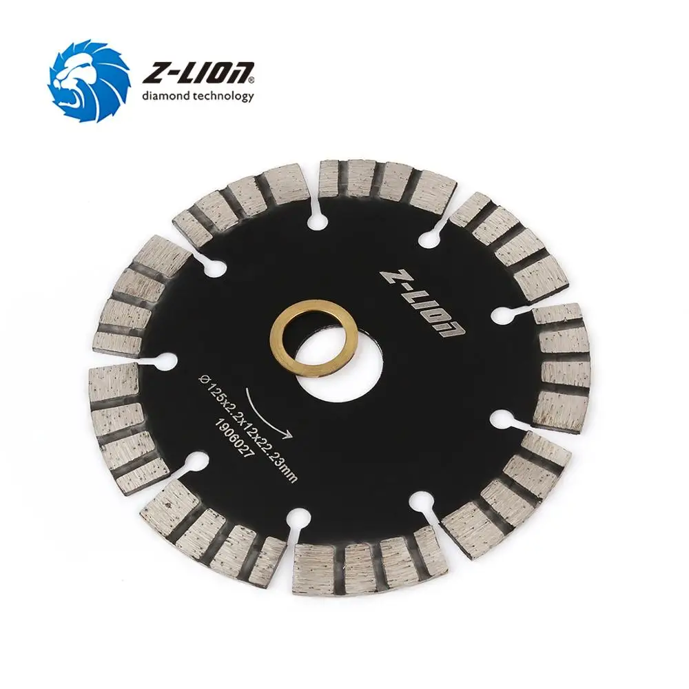 Z-LION 1pc 125mm Diamond Saw Blade Granite Concrete Sandstone Dry Cutting Disc 5&quot Segments Thickness 2.2mm Grinding Wheel |