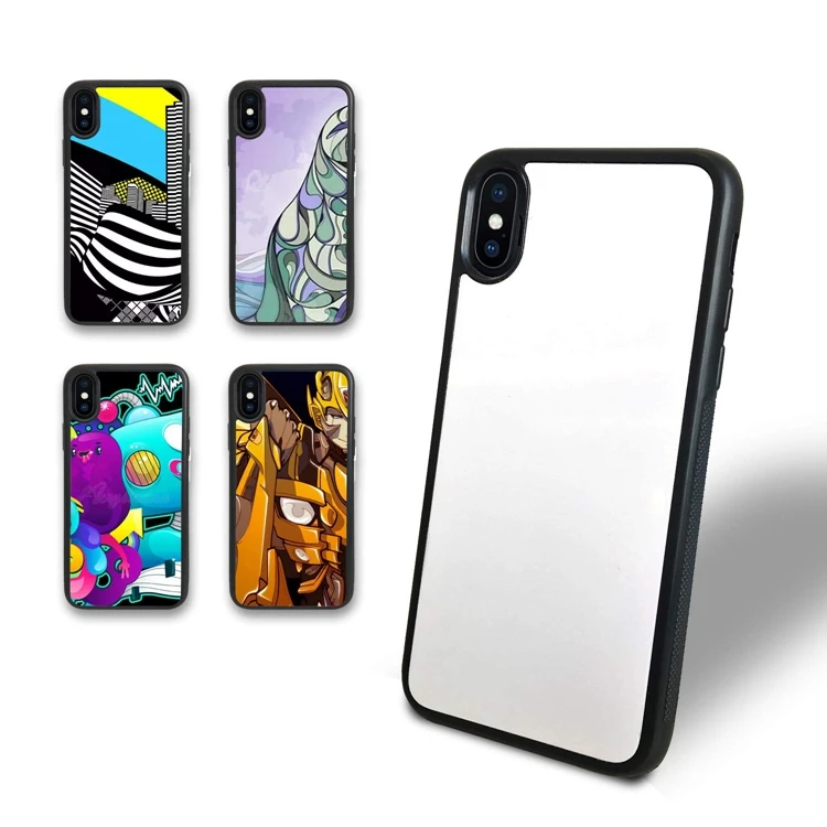 

100PCS For IPHONE 7/8plus blank 2D TPU sublimation phone cases DIY printing rubber back protective cover with white metal plate