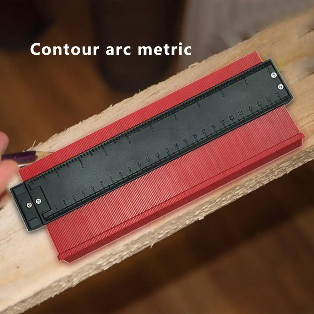 10inch ABS Profile Gauge Tiling Skirting Laminate Contour Template Woodworking Ruler with Sufficien