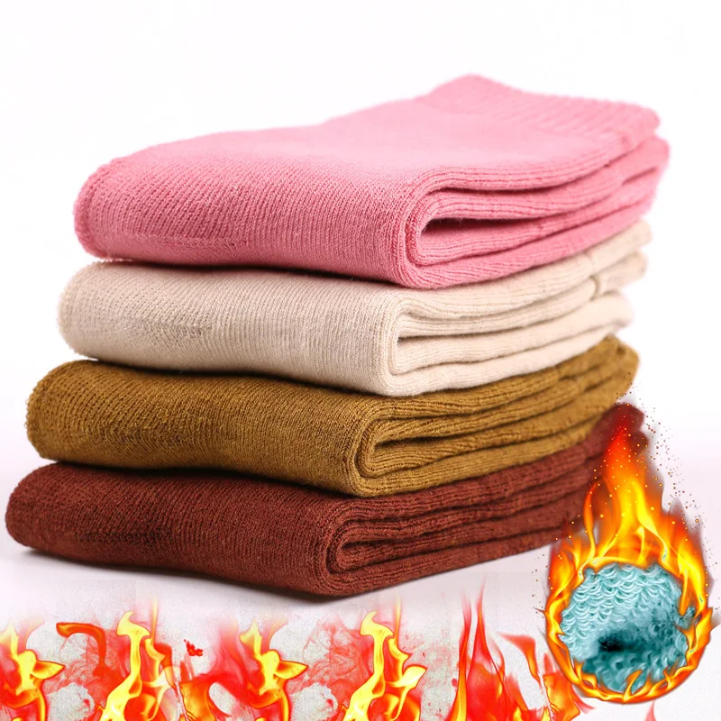 20 пар в наборе, женские зимние носки, одноцветные, Осень-зима, теплые носки, утолщенные, средние, зимние, Хлопковых Носков