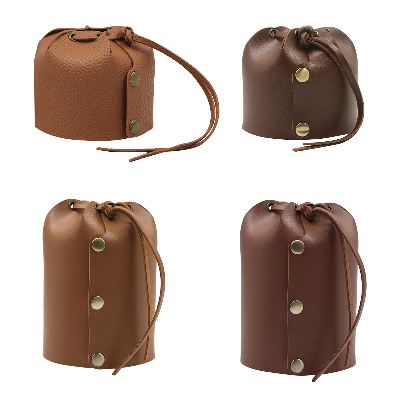 Gas Tank Protective Cover Case PU Leather Drawstring Bag Outdoor Hiking Tool