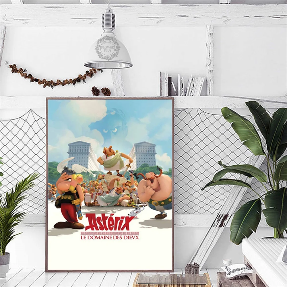 

Asterix France Classic Comic Art Painting Silk Canvas Poster Wall Home Decor