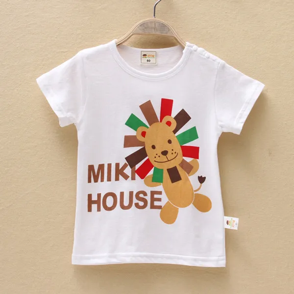 Летняя детская футболка с короткими рукавами детские хлопковые футболки с рисунком льва, детская одежда - Цвет: lion