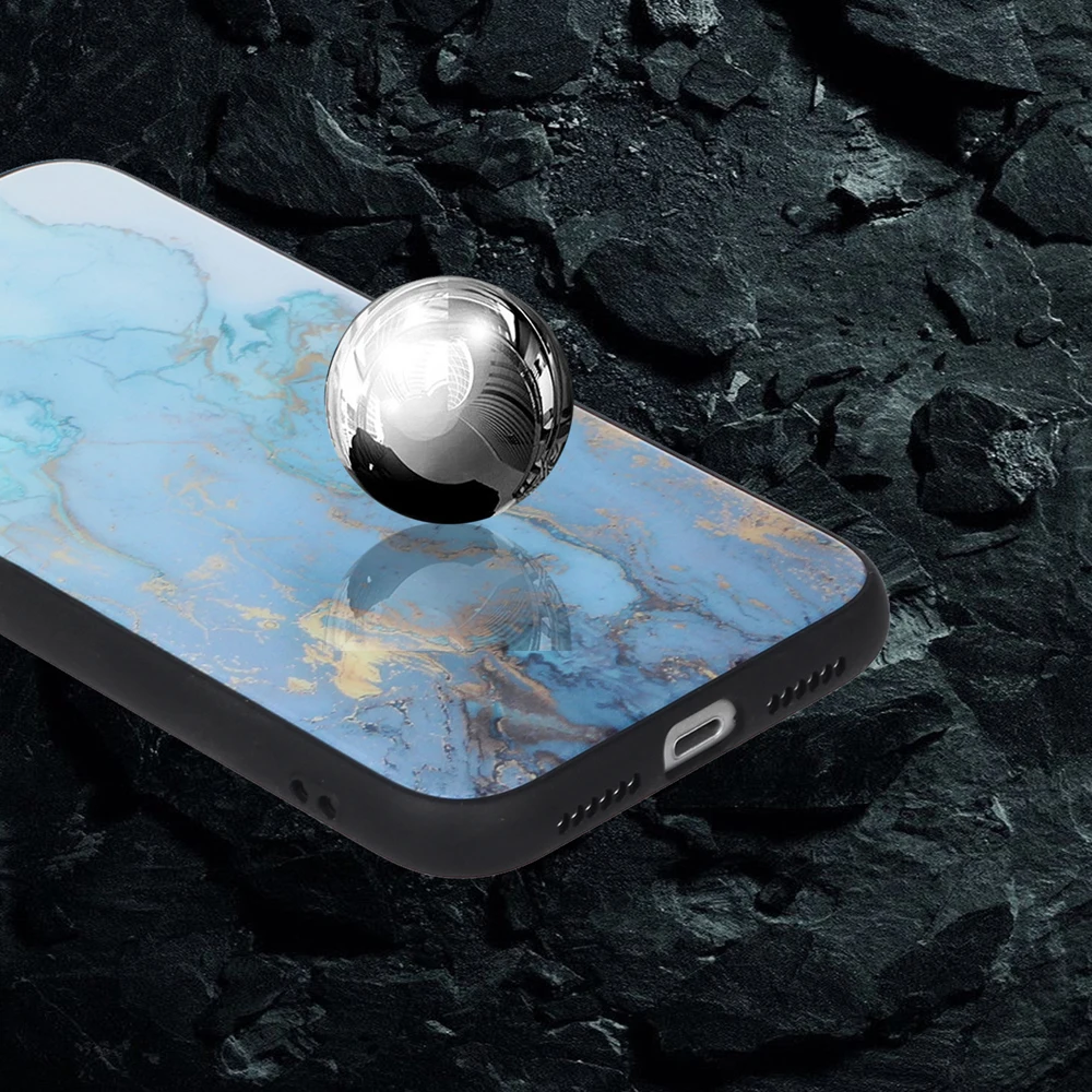 Роскошный чехол из закаленного стекла для телефона iPhone 11 Pro Max X XR XS 7 8 Plus 6 6S