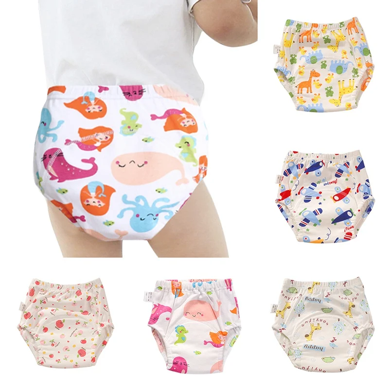 Cloth Diaper Nappies Changing-Panties Baby Potty Washable Toddler Cotton 6-Layer