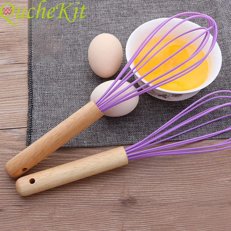 Manual Mixer Egg Beater With Wooden Handle Milk Cream Stirring Kitchen Tools Flour Handheld Screen Mesh Strainer | Дом и сад