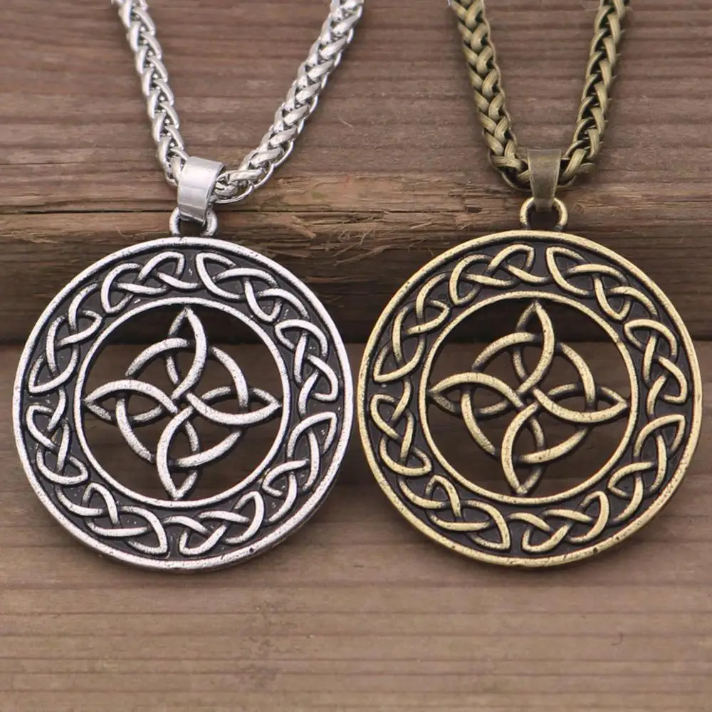 

Trinity Symbol Irish Knots Tribal Ethnic Male Necklace Pagan Amulet Jwelry For Women