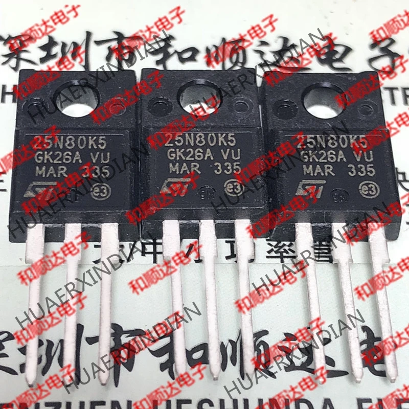 5 шт., новые оригинальные кнопки 25N80K5 STF25N80K5 TO-220F 800V 19.5A