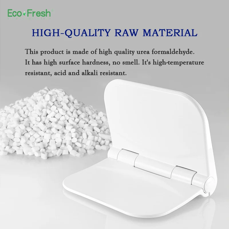 Ecofresh stool for shower Bathroom folding seat Wall stool Bath wall stool Elderly toilet stool Shoe changing stool wall chair 5