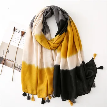 

Fashion Autumn and winter Luxury brand lady Print cotton material scarf women's Cotton silk scarves New style Sunscreen shawl