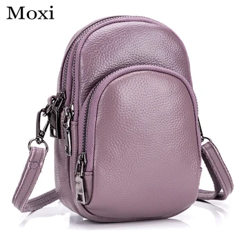 

Women Mini Bag Genuine Leather Female Messenger Bag All-match Daily Arm Bag Ladies Large Capacity Women's Crossbody Bag