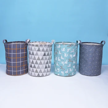 

1pcs Folding Laundry Storage Basket for Toys Storage Barrel Standing Clothing Storage Bucket Laundry Organizer Holder Pouch