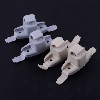 

beler 2PCS Beige Grey Plastic Car Sun Visor Clip Holder Bracket Accessories 51168243575 Fit for BMW E46 3 Series 325 M3 323Ci