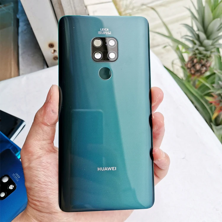 Для huawei mate 20 крышка батареи mate 20 Pro Задняя стеклянная панель для huawei mate 20 Lite задняя дверь Корпус чехол с объективом камеры - Цвет: Mate20 Green
