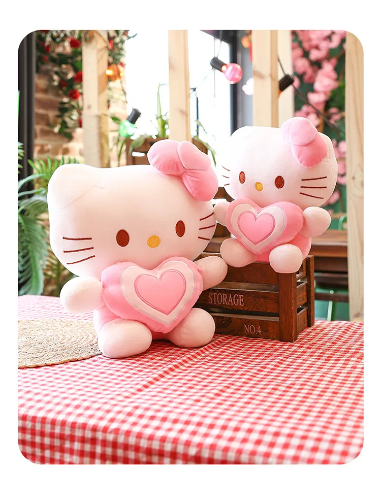 Креативные подарки Douyin знаменитостей Стильные Плюшевые игрушки hello kitty подушка милый аниме игрушка для девочек сердце подарок