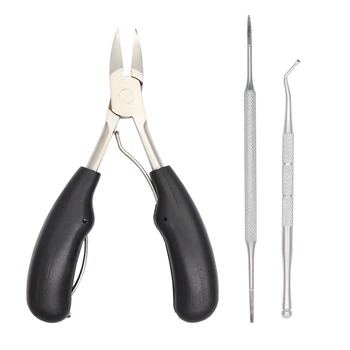 

3PCS Manual Pedicure Home Stainless Steel Toenail Clipper Set Ingrown Thick Nail Long-Lasting Use Made Of Stainless Steel And PP