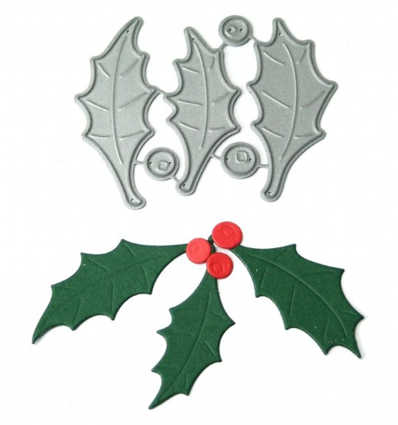 

New Design Craft Metal Cutting Die Christmas Holly Berries decoration Scrapbooking Album Paper DIY Card Craft Embossing Die Cuts