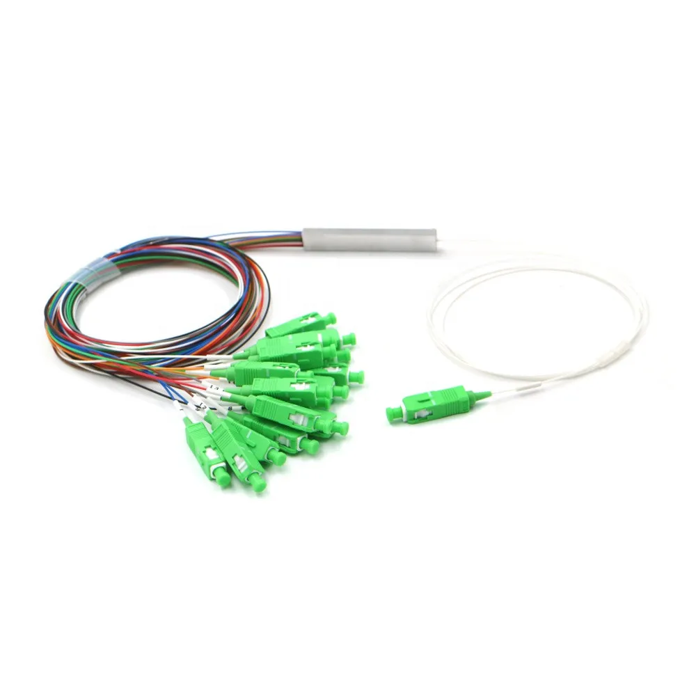 FTTH PLC Splitter 1X16 SC/APC SM 0.9mm G657A1 1m