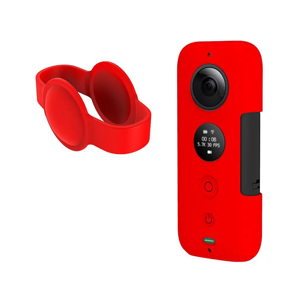 Силиконовый защитный чехол SunnyLIFE для камеры Insta360 One X(красный и черный