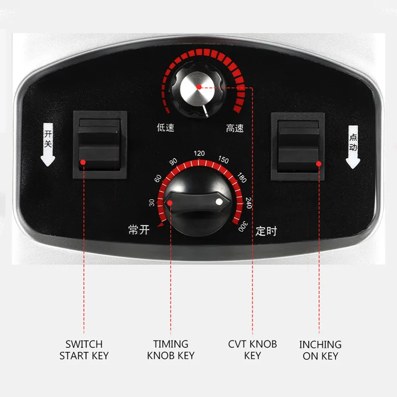 2200W Commercial Grade Automatic Timer Blender Mixer Juicer Fruit Food Processor Ice Smoothies BPA Free 7L Jar Ice Crusher