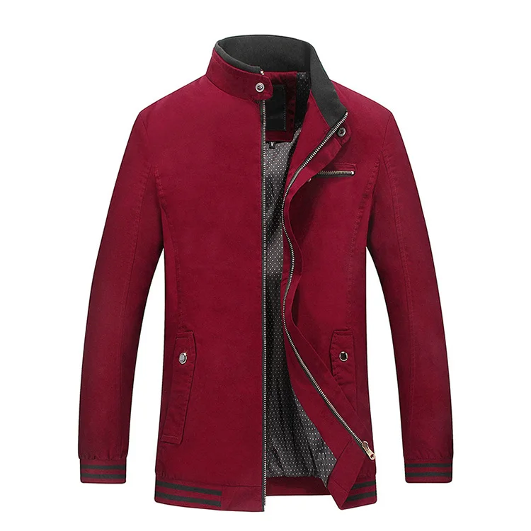 HCXY Men's Selected Coats Jackets Men Jacket Male Coat Man Outwear Clothing Standing collar Rib sleeve Slim Fit Full Cotton