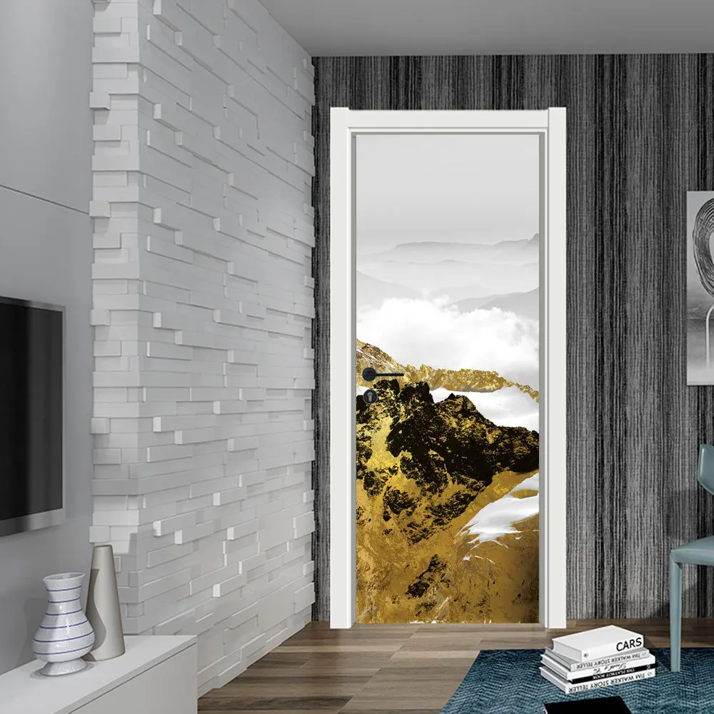 

Dropship Golden Valley Door Sticker Glass Window Sticker Creative Wooden Door Refurbished Wall Stickers DIY Paper