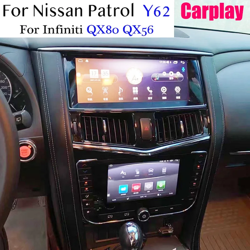 

Car Audio Navigation Stereo Carplay Birdview Around 4G System 12.3 INCH For Nissan Patrol Armada Royale Y62 For Infiniti QX80 QX
