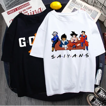 

Dragon Ball Z Funny Cartoon T-shirt Cool Son Goku Graphic T-shirt Super Saiyan Anime Casual Tshirt Hip Hop Fashion Top Tees Male