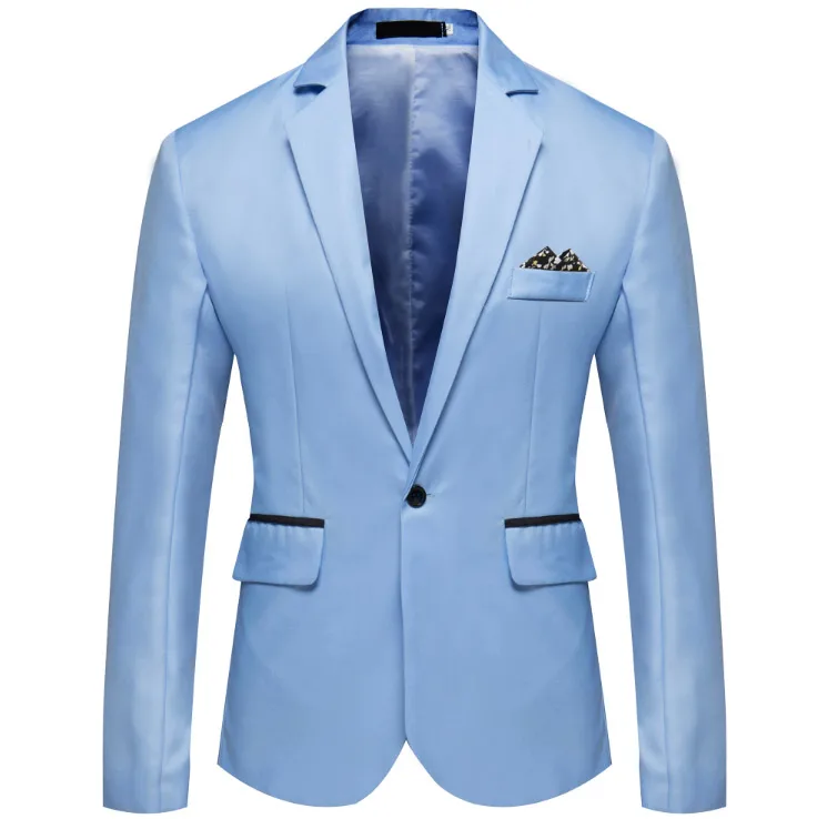 Men Suit Blazer Jacket Charm Men's Casual Slim Fit One Button Suit Blazer Wedding Dress Terno Masculino Coat Jacket Tops Men