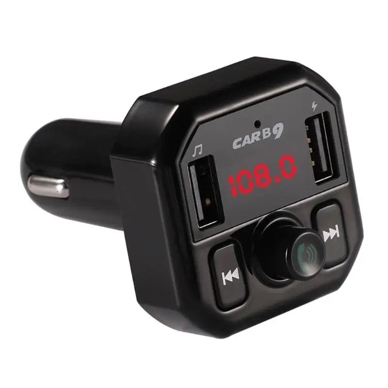 Black B9 Bluetooth автомобильный fm-передатчик беспроводной радио адаптер USB зарядное устройство mp3-плеер - Название цвета: Black B9