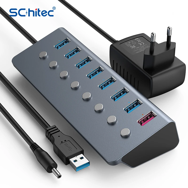 USB-концентратор Schitec 3 0 с 8 USB-портами 0/2 совместим Lenovo Xiaomi Macbook Pro | Компьютеры и офис