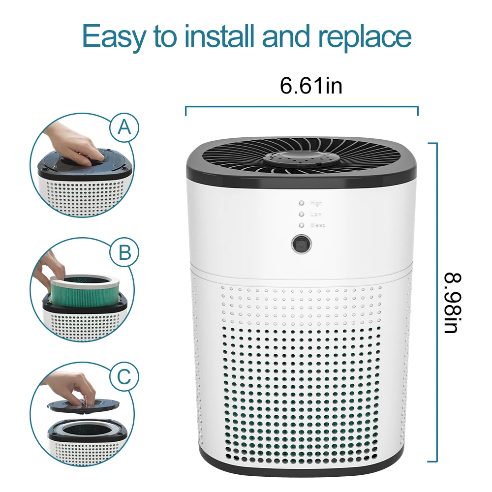 OUNEDA HY1800 Air Purifier For Home Protable True H13 HEPA & Carbon Filters Efficient Purifying Air Cleaner Aroma Diffuser 5