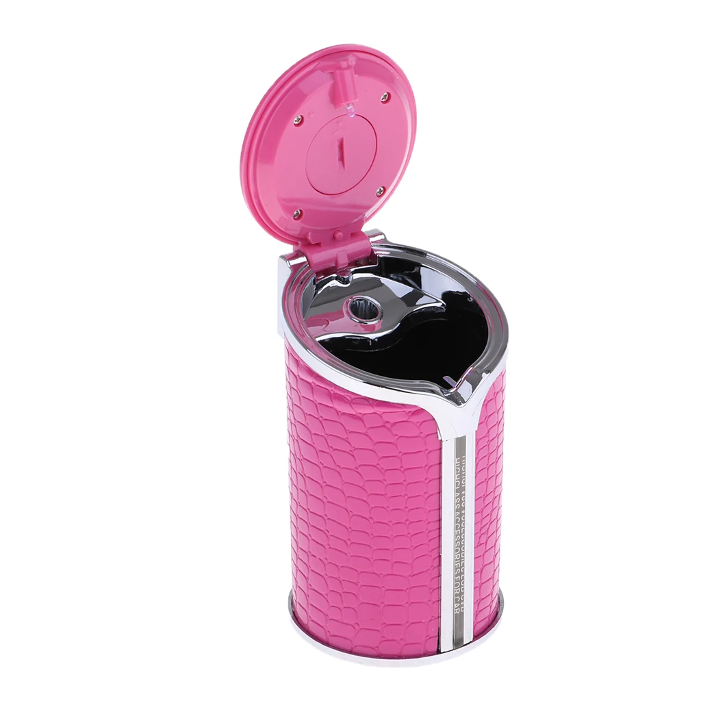 2pcs Ashtray Portable Cigarette Ash Car Bucket Holder Smoke Bin Travel
