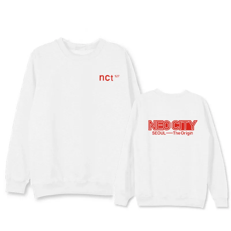 NCT 127 Толстовка Сеульский концертный официальный сопутствующий товар Стиль Знаменитостей круглый вырез пуловер для мужчин и женщин пары должны помочь