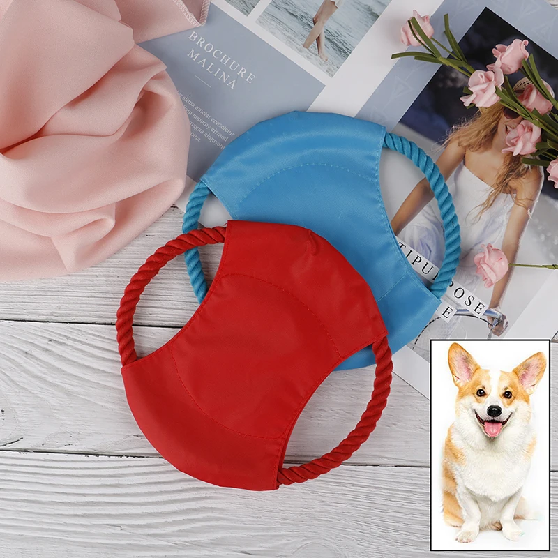 Pet Dog открытый дрессировка щенок летающие диски-Игрушки Высокое качество нейлон большая собака веревка для жевания игрушка интерактивная игрушка