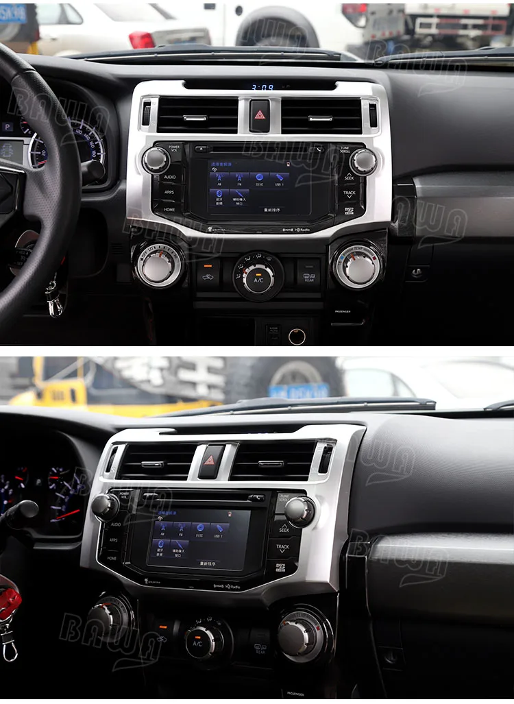 BAWA Авто ABS центральной консоли навигации Панель украшения Рамка для Toyota 4runner 2010+ интерьер Молдинги аксессуары