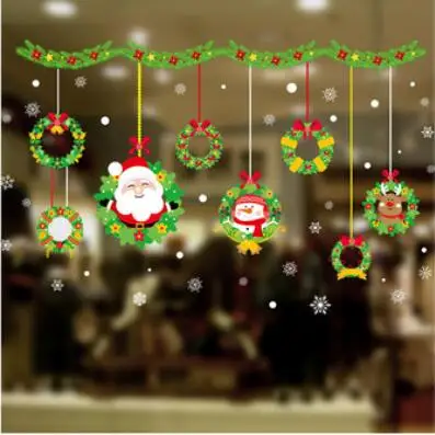 Рождественские наклейки на окна, украшения для дома, Санта-Клаус, снеговик, елка, рождественские наклейки, синтерклаас, Декор, Kerst Raam - Цвет: 11