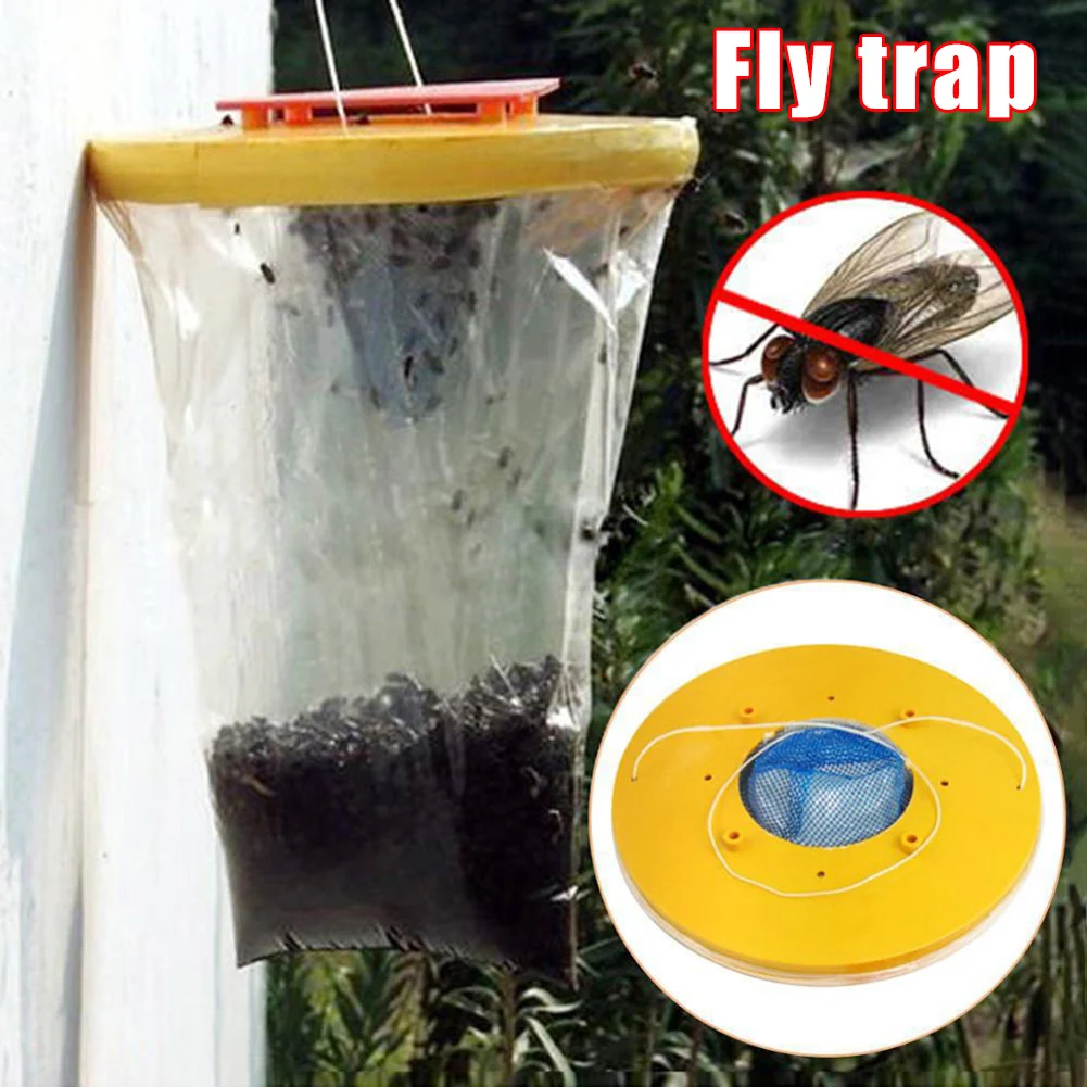Drosophila-trampa atrapamoscas para insectos, bolsa colgante para atrapar moscas, para granja al aire libre, WK