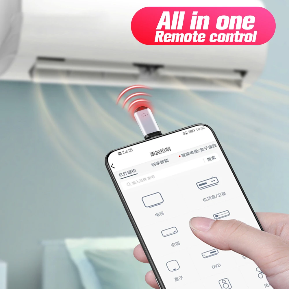 Smartphone Inframerah Remote Control App Micro Usb Tipe C Ir Usb Adaptor Untuk Air Conditioner Tv Box Fan Dvd Nirkabel Plug Remote Controls Aliexpress
