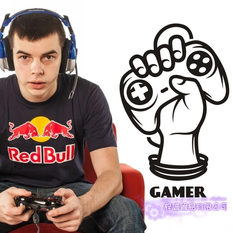 Game Room Handle Sticker Gamer Decal Gaming Posters Gamer