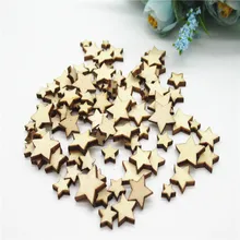 100 шт 6-15 мм микс из натурального дерева поделки выдолбленные пентаграмма звезда Закладка шаблон художественная коллекция ручной работы украшения для дома DIY