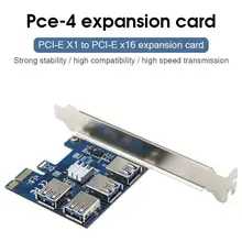 Adaptateur PCI E vers USB 3.0, 1 tour 4, emplacement PCI Express 1x à 16x, carte de minage spécial, convertisseur PCIe pour accessoires BTC